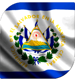 Square Salvador America Flags 