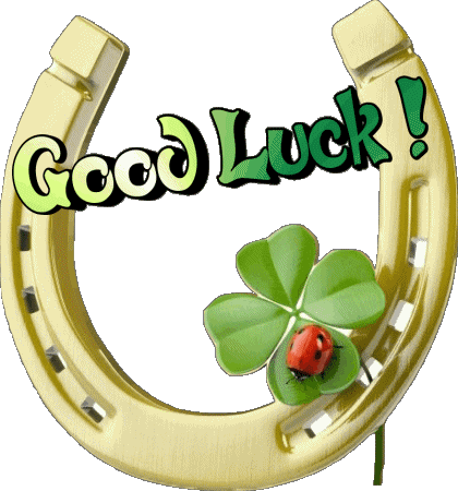 08 Transparenter Hintergrund Good Luck Englisch Nachrichten 