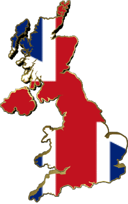 Map UK Europe Flags 