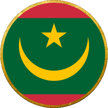 Tondo Mauritania Africa Bandiere 