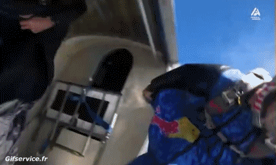 Wingsuit Berg Fallschirmspringen Sport Humor -  Fun 