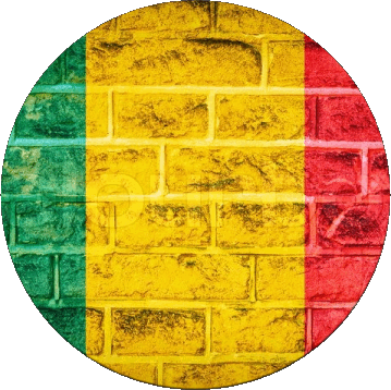 Tondo Mali Africa Bandiere 