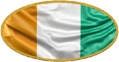 Oval 01 Ivory Coast Africa Flags 