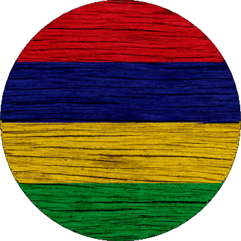 Runde Mauritius Afrika Fahnen 