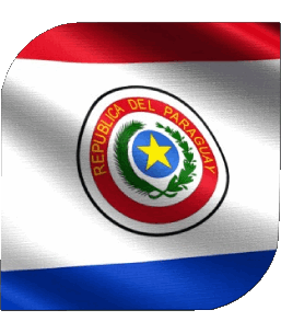 Carré Paraguay Amériques Drapeaux 