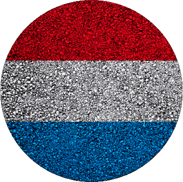 Runde Luxemburg Europa Fahnen 