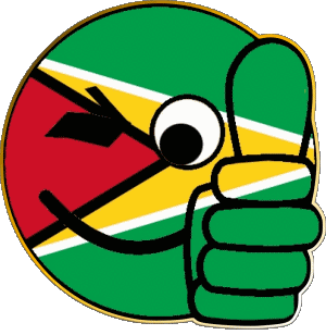 Smiley - OK Guyana Amériques Drapeaux 