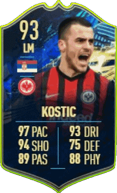 Filip Kostic Serbie F I F A - Joueurs Cartes Jeux Vidéo Multi Média 