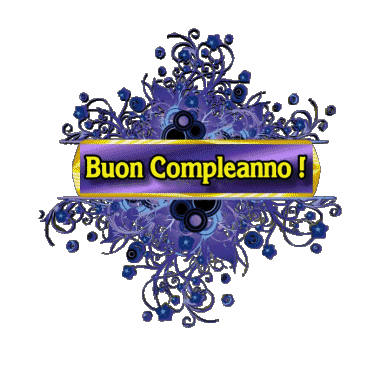 009 Fondo transparente Floreale Buon Compleanno Italiano Mensajes 