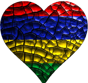 Cuore Mauritius Africa Bandiere 