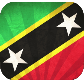 Platz 2 St. Kitts und Nevis Amerika Fahnen 