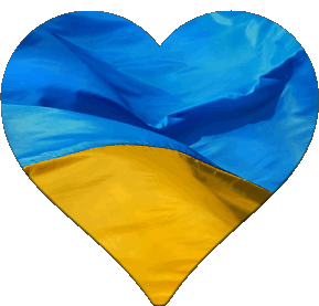 Coeur Ukraine Europe Drapeaux 