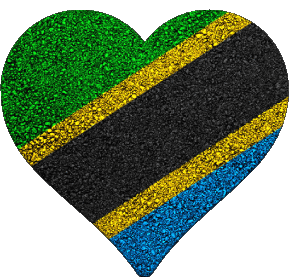 Coeur Tansania Afrika Fahnen 