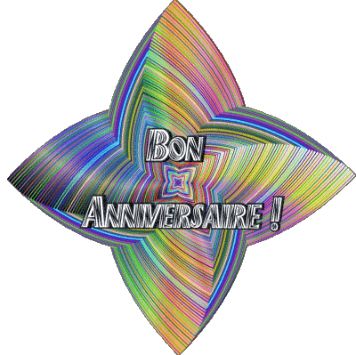 018 Transparent Background Abstrait - Géométrique Bon Anniversaire French Messages 