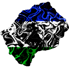 Carta Geografica Lesotho Africa Bandiere 