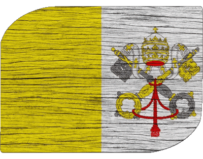 Rectángulo Vaticano Europa Banderas 