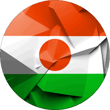 Rond Niger Afrique Drapeaux 