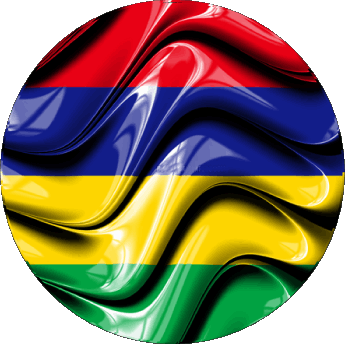 Runde Mauritius Afrika Fahnen 