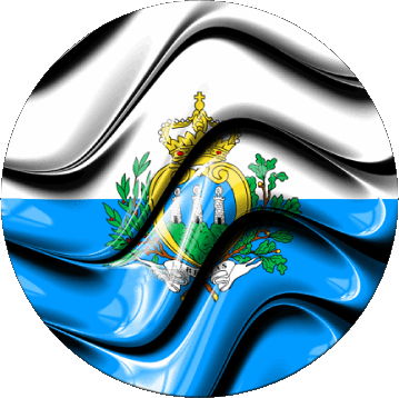 Rond Saint Marin Europe Drapeaux 