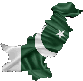 Carta Geografica Pakistan Asia Bandiere 