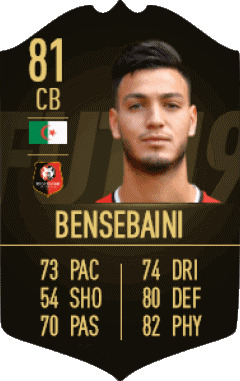 Ramy Bensebaini Algerien F I F A - Karten Spieler Videospiele Multimedia 
