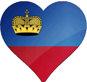 Coeur Liechtenstein Europe Drapeaux 