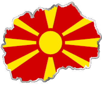 Karte Mazedonien Europa Fahnen 