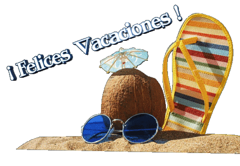 14 Fondo transparente Felices Vacaciones Español Mensajes 