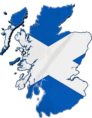 Mapa Escocia Europa Banderas 