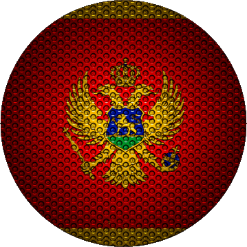 Runde Montenegro Europa Fahnen 