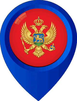 Location Pin Montenegro Europe Flags 