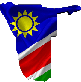 Map Namibia Africa Flags 