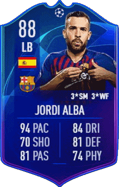 Jordi Alba Ramos Espagne F I F A - Joueurs Cartes Jeux Vidéo Multi Média 