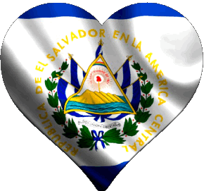 Cuore Salvador America Bandiere 