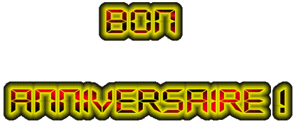 001 Fluo - Neon Bon Anniversaire Français Messages 