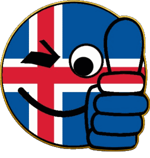 Smiley - OK Island Europa Fahnen 
