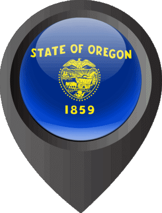 Perno di posizione Oregon U.S.A - Stati America Bandiere 