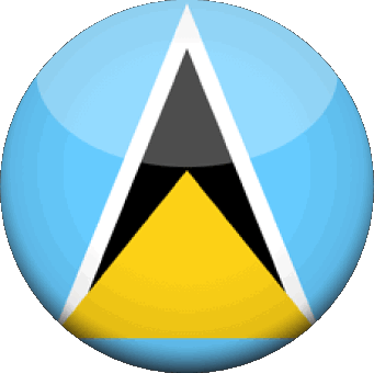 Rond Sainte Lucie Amériques Drapeaux 