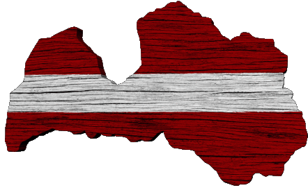 Karte Lettland Europa Fahnen 