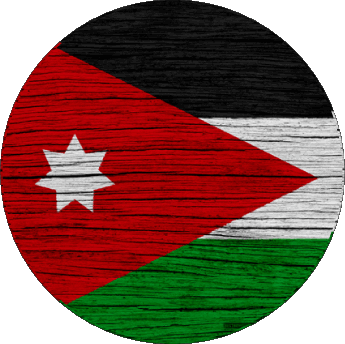 Rond Jordanie Asie Drapeaux 