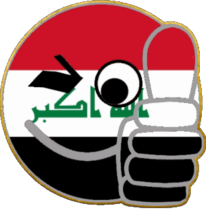 Smiley - OK Iraq Asie Drapeaux 