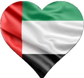 Heart United Arab Emirates Asia Flags 