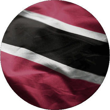 Rond Trinité et Tobago Amériques Drapeaux 