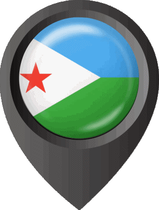 Location Pin Djibouti Africa Flags 