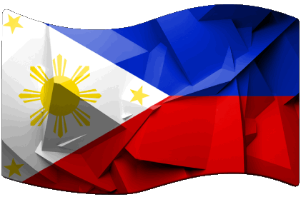 Rectangle Philippines Asie Drapeaux 