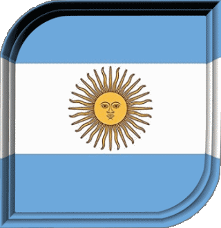 Square Argentina America Flags 