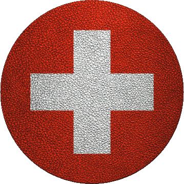 Round Swiss Europe Flags 