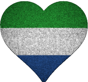 Herz Sierra Leone Afrika Fahnen 