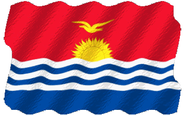 Waving Kiribati Oceania Flags 