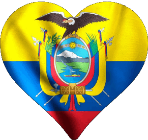 Corazón Ecuador América Banderas 